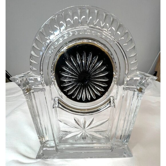 Lead Crystal Mantel Clock By Sterling & Noble - Picture 4 of 4